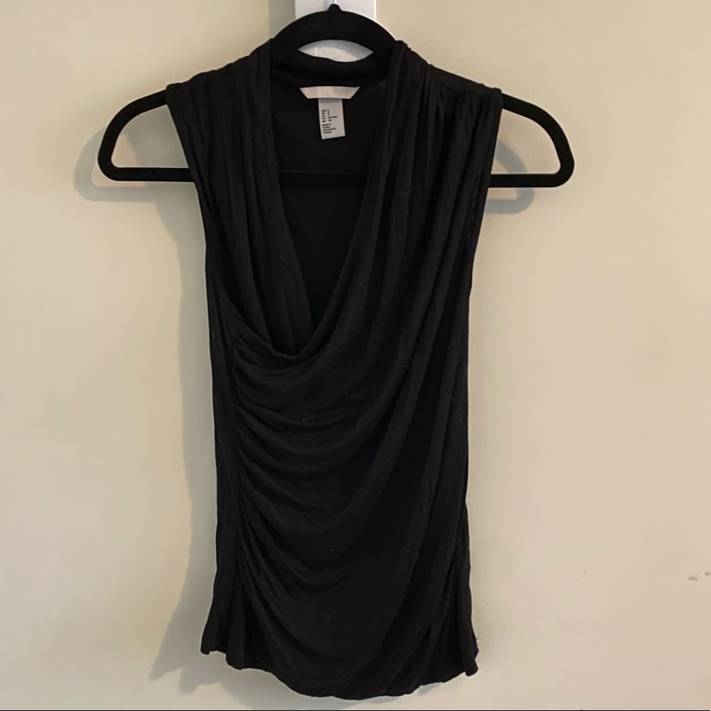 H&M Black Wrap Top